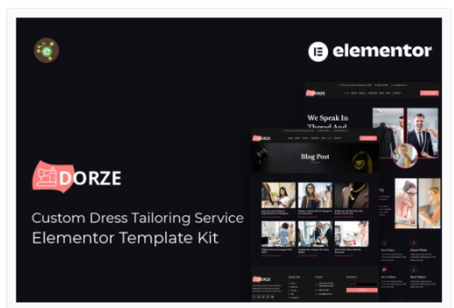 Dorze - Custom Dress Tailoring Service Elementor Pro Template Kit