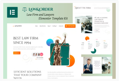 Law & Order - Law Firm & Lawyers Elementor Template Kit