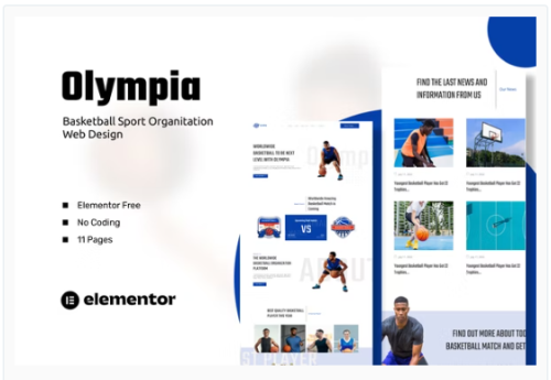 Olympia - Basketball Sport Organization Template Kits