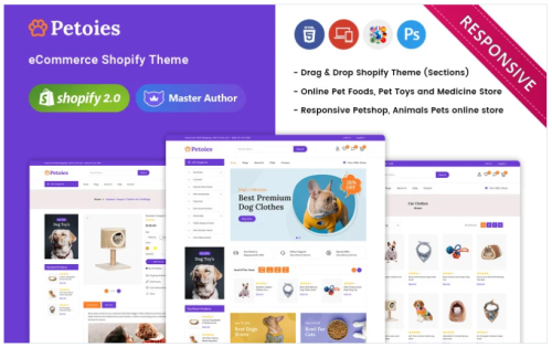 Petoies - Pet Shop & Pet Accessories Responsive Shopify 2.0 Theme