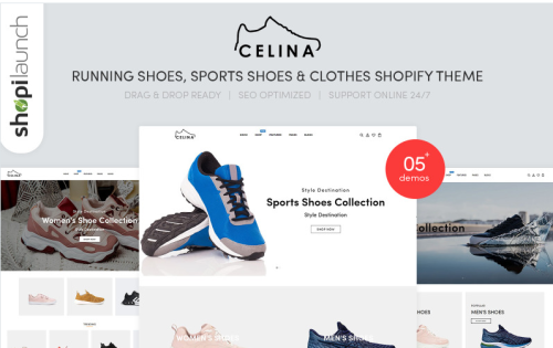 Celina - Running Shoes & Sports Clothes Shopify Theme