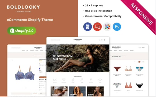 Boldlooky - Lingerie & Bikini Store Shopify Theme