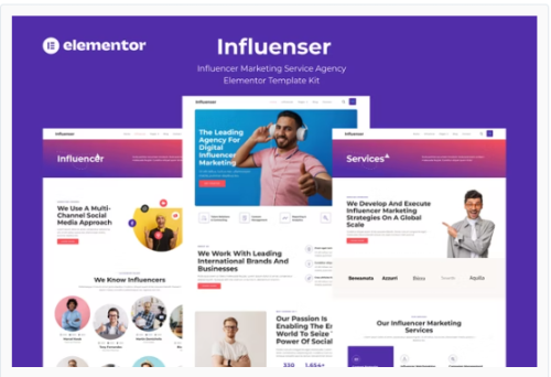 Influenser - Influencer Marketing Services Agency Elementor Template Kit