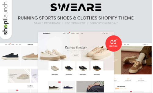 Sweare - Running Shoes, Sports Shoes & Clothes Shopify Theme