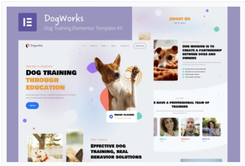 DogWorks - Dog Training Elementor Template Kit