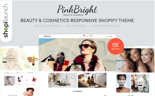 Pinkbright - Beauty and Cosmetics Responsive Shopify Theme