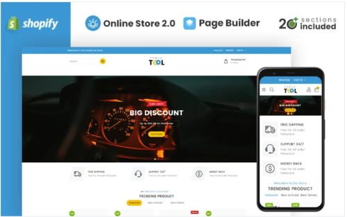 Power Tools and Accessories Store Shopify Theme