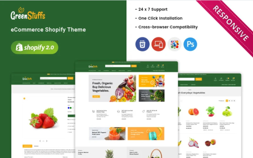 Greenstuffs - Vegetable, Organic & Grocery Supermarket Responsive Shopify Theme