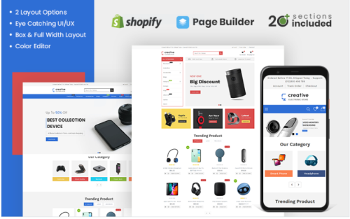 Creative Electronics Store Shopify Theme