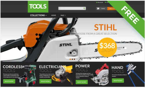 Tools - Tools & Equipment Free Clean Shopify Theme