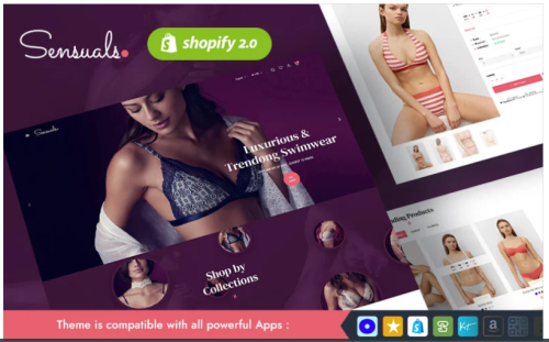 Sensuels - A Luxurious Lingerie Store - Modern Shopify Online Store 2.0