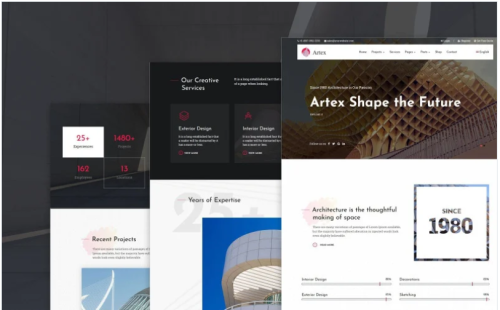 Artex - Architecture, Interior Design & Construction WordPress Theme
