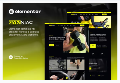 Gymniac - Fitness & Exercise Equipment Store Elementor Template Kit