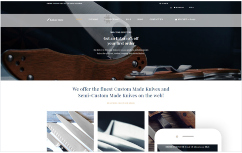 Knives store - Free Weapons Store Clean Shopify Theme