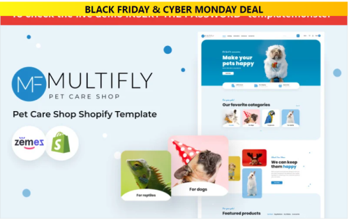 Multifly Pet Care Shop Template Shopify Theme