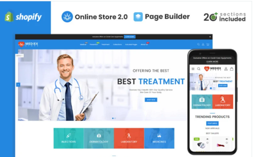 Mediex Health & Medicine Store Shopify Theme