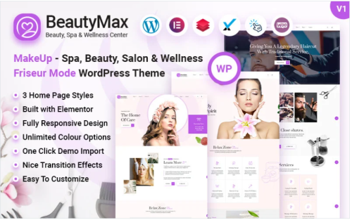 Beautymax - Makeup Beauty Spa Salon Wellness Center WordPress Theme