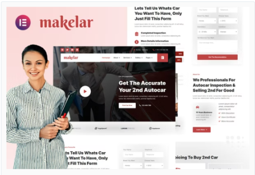 Makelar - Autocar Inspection Services Elementor Template Kit