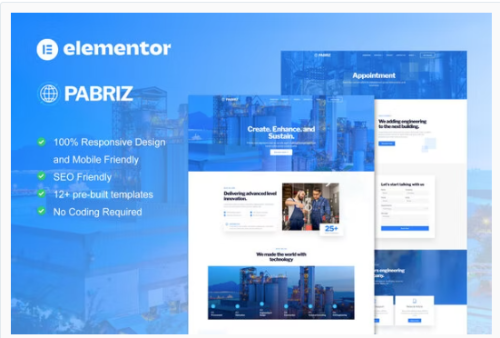 Pabriz - Engineering & Industrial Service Elementor Template Kit