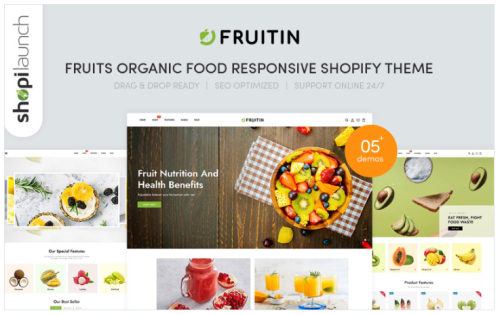 Fruitini - Fruits Organic Food Responsive Shopify Theme