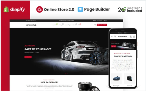 Automotive Auto Parts Store Shopify Theme