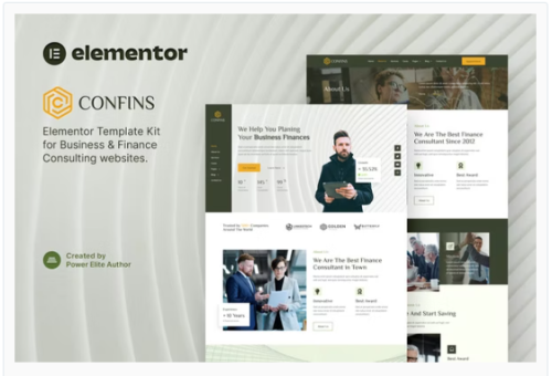 Confins – Business & Finance Consulting Elementor Template Kit
