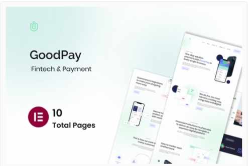 Goodpay - Fintech Elementor Template Kit