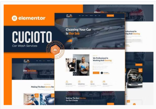 Cucioto - Car Wash Services Elementor Template Kit