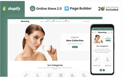 Blooming Cosmetics Store Shopify Theme