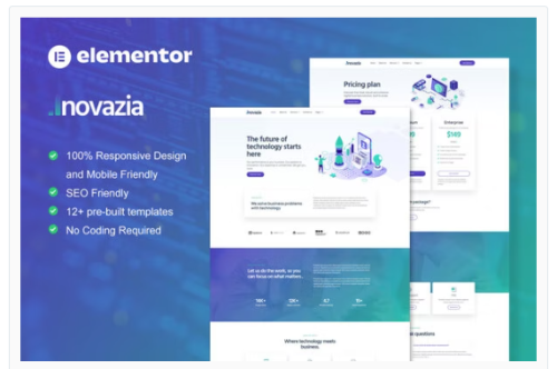 Inovazia - IT Services Elementor Pro Full Site Template Kit