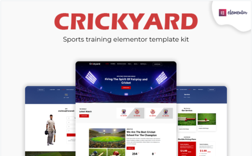 Crickyard - Sport Club Elementor WordPress theme