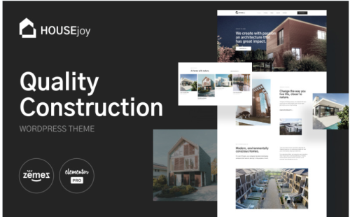 HouseJoy - Building Construction Template - Elementor Kit