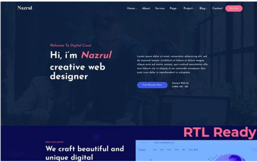 Nazrul - Personal Responsive WordPress Theme