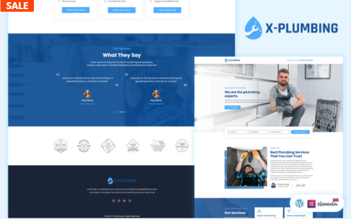 X-Plumbing - Services Ready to Use Elementor Template