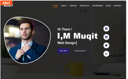 Al-Muqit - Cv/Resume Portfolio Theme Landing Page Template