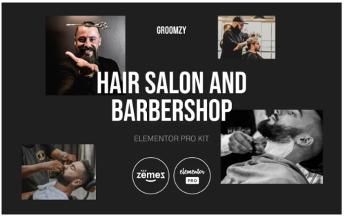 Groomzy - Elementor Pro Hair Salon and Barbershop Kit