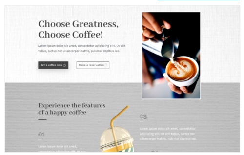 Coffee Landing Page Template Elementor kit