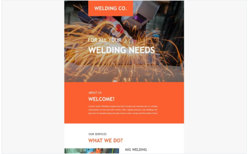 Welding Responsive Newsletter Template