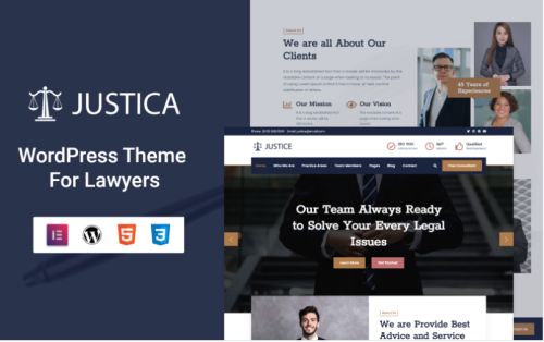 Justica - Responsive Justice Firm WordPress Theme