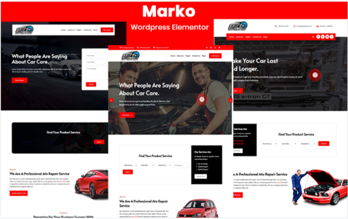 Marko car wash and mechanic service WordPress Theme