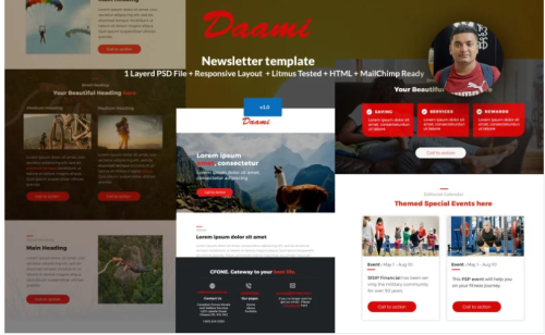 Daami Pro Newsletter Template + Mailchimp Ready