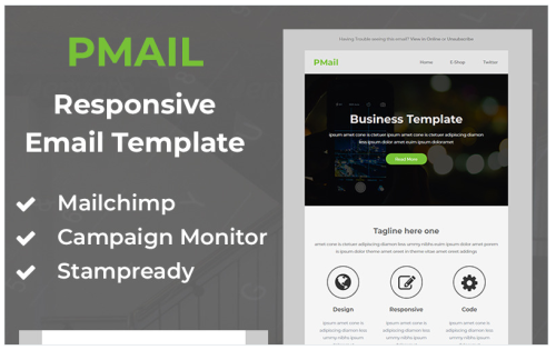 Pmail - Responsive Email Newsletter Template