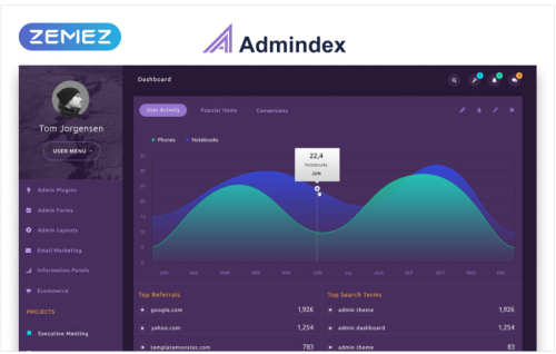 Admindex - Modern Dashboard Admin Template