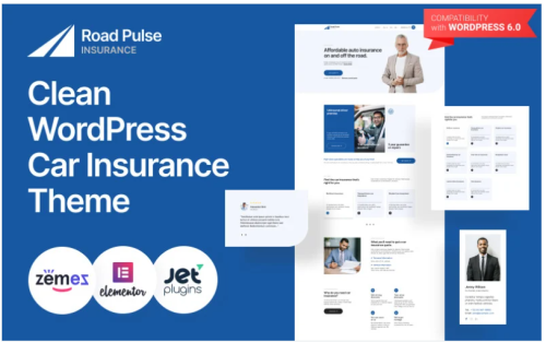 Road Pulse - Clean WordPress Car Insurance Theme