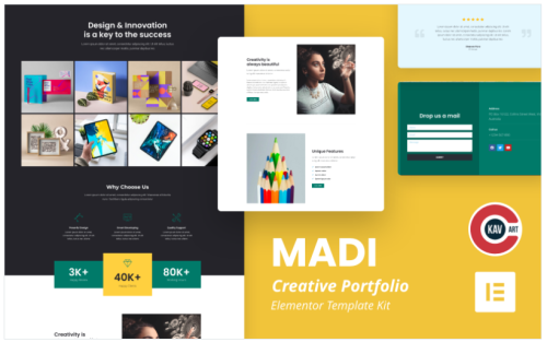 Madi - Creative Portfolio Elementor Kit