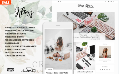 Kloss - Elegant WordPress Blog Theme