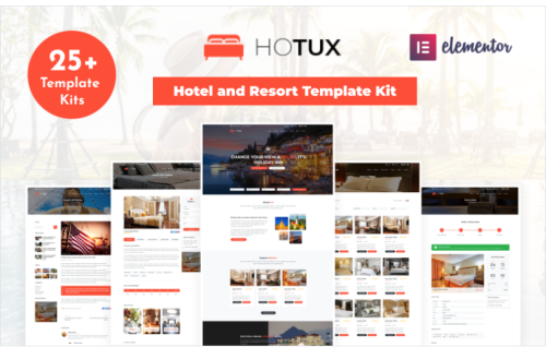 Hotux - Hotel and Resort Elementor Template Kit