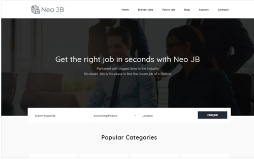 NeoJB - Modern Job Board WordPress Elementor Theme