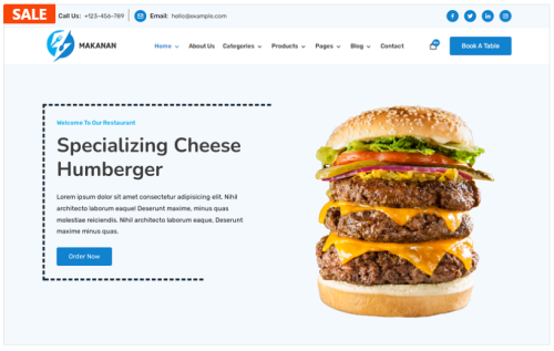 Makanan - Restaurant and Online Food Store WordPress Theme