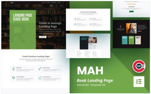 MAH - Book Landing Page Elementor Kit